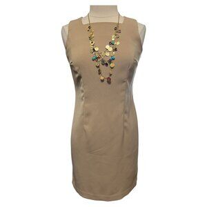 Vintage tan sleeveless dress